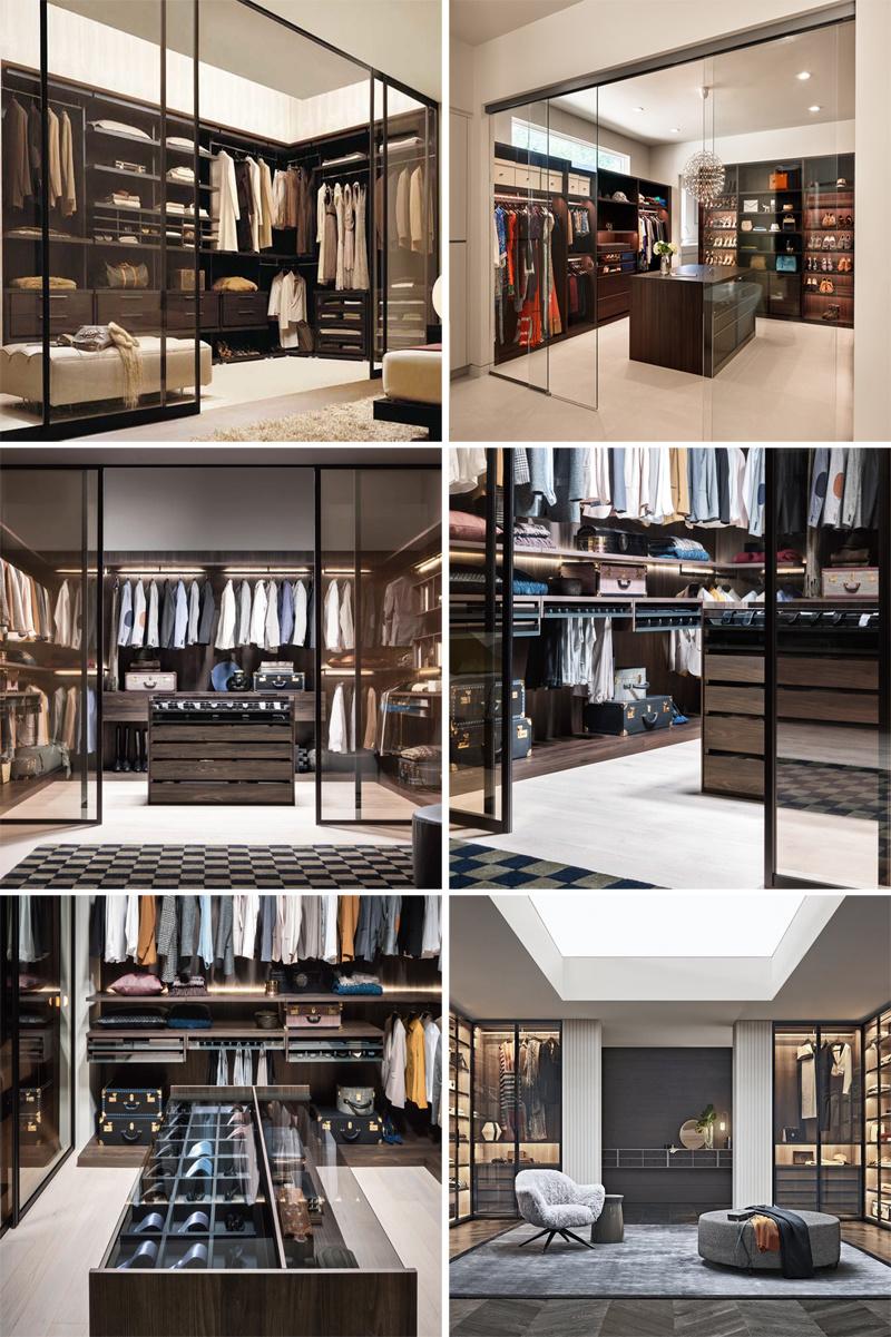 Top Quality Custom Glass Door Wardrobe Modern Walk in Closet