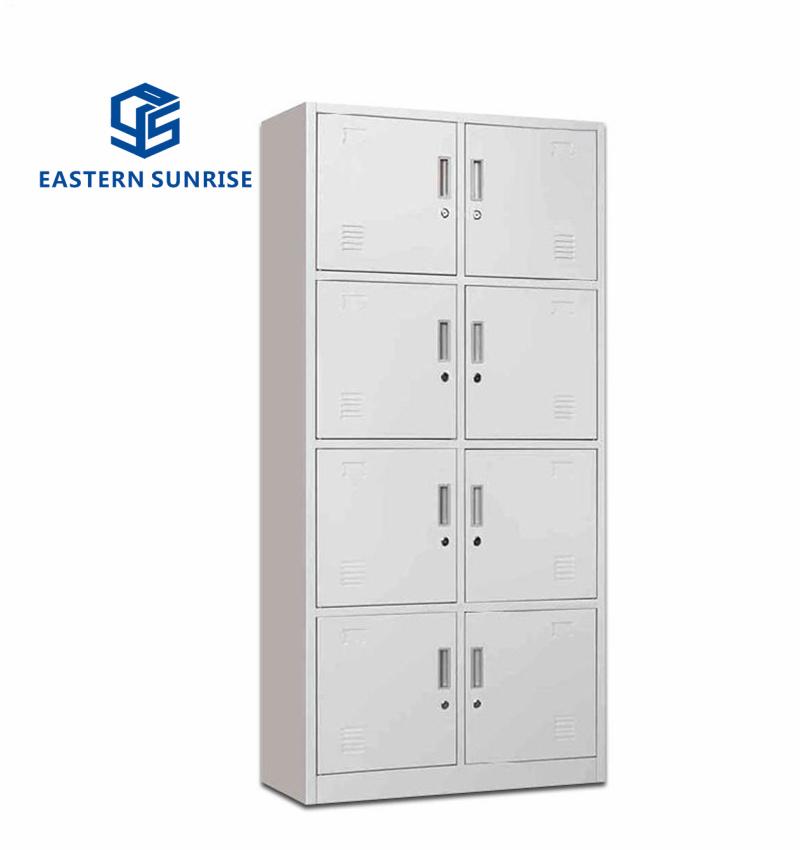 8 Doors Metal Storage Wardrobe for Dormitory/Gym/Office
