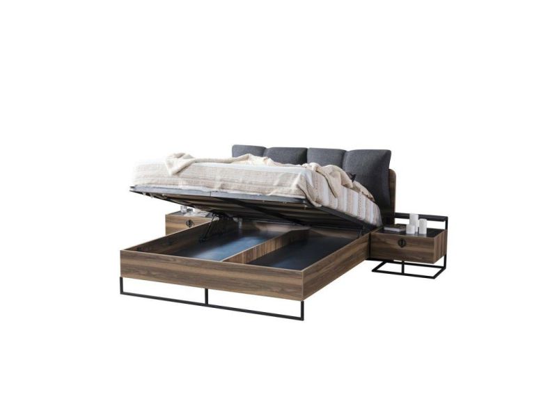 Nova Modern Simple Wood Veneer Bedroom Furniture Sets Melamine Finish Bedroom