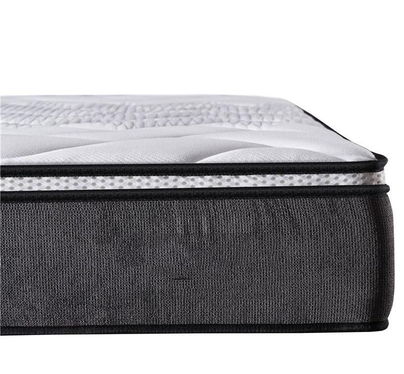 Customized Euro Top Mattress in a Box Bed Queen Orthopedic Hybrid Single Pocket Spring Mattress