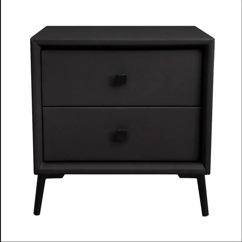 Nordic Modern Light Luxury Gray Ins Ultra-Narrow Mini Solid Wood Bedside Cabinet