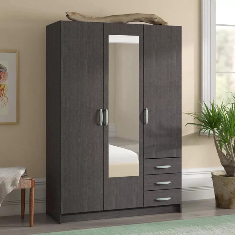 Modern Stylish Bedroom Furniture Laminated MDF Hinged Door Wardrobe