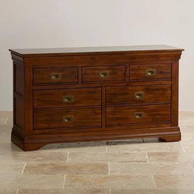 Rustic Vintage Oak Solid Wood 3+4 Drawer Chest