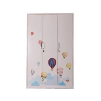 Children Bedroom Furniture Metal 3 Doors Wardrobe