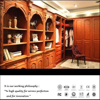 Classic Brown Open Wooden Wardrobe