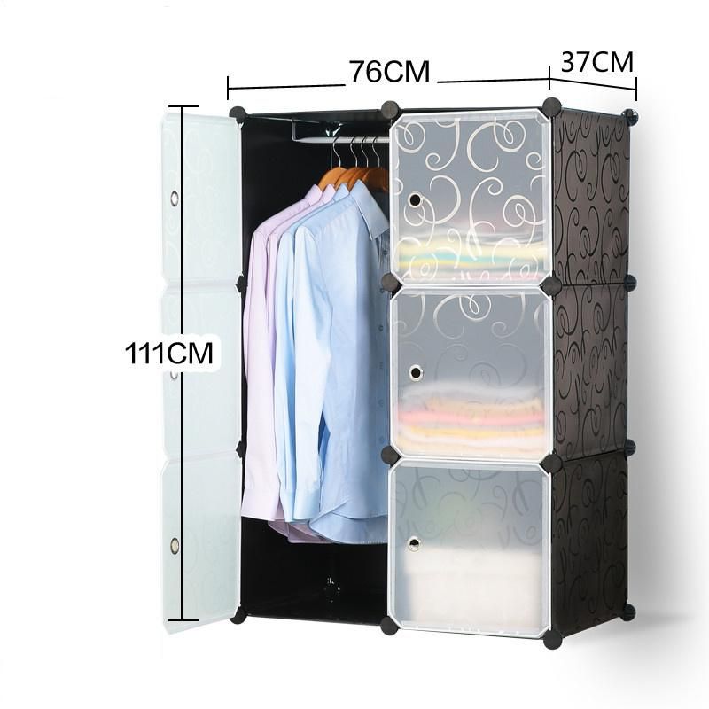 Modern Simple Plastic Combined Resin Folding Storage Cabinet with Large Storage