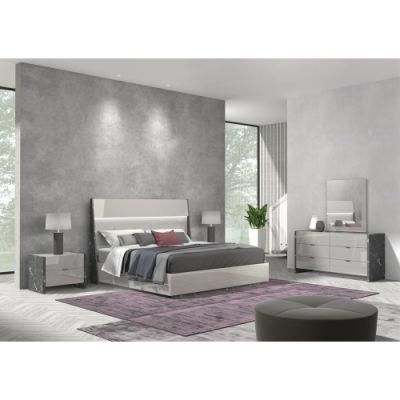 Nova 6PCS Kingsize Bedroom Set with Unique Black Spot Marble Surface