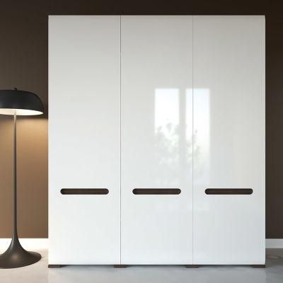 Pure White High Glossy 3 Door Wardrobe