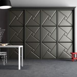 New Design Aluminum Frame Leather Wardrobe