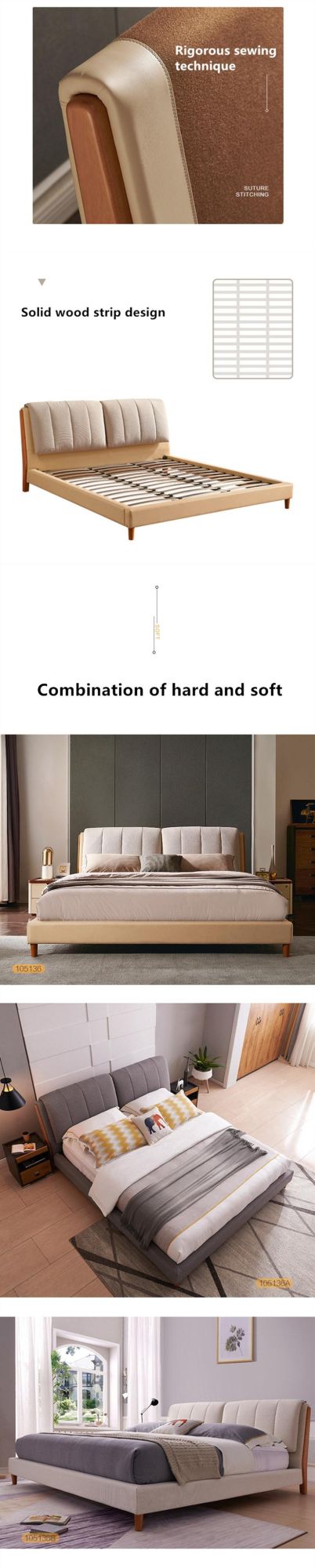 1.8m Master Bedroom Cloth Art Big Soft #Bed 0175-3