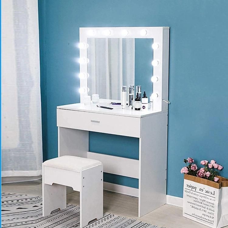 Multi-Purpose Wood Dresser with LED Lights and Mirror