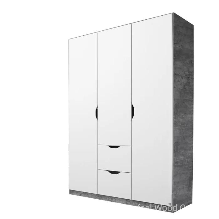 Wholesale Wooden MDF Bedroom Combi 3 Door Clothes Wardrobe Closet (HF-WB08)