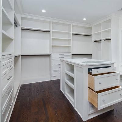 Modern White Lacquer Closet Cabinets Bedroom Furniture Walk in Wardrobes