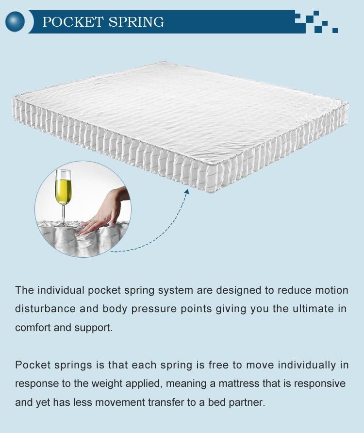 Tencel Pillow Top Foam Encased Pocket Spring Mattress in Box-Home Use Mattress-Bed Mattress