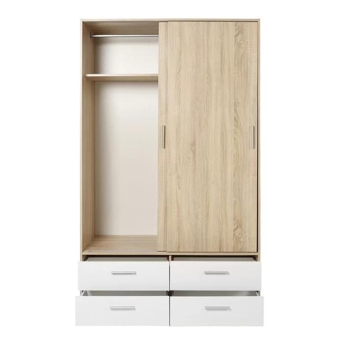 High Quality Wooden Home Bedroom Furniture Sliding Door Wardrobe Cabinet (HF-WB12)