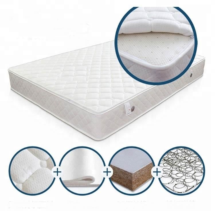 Middle Firm Quilted Fabric Cover with Zipper Latex Negative Ion Mattress