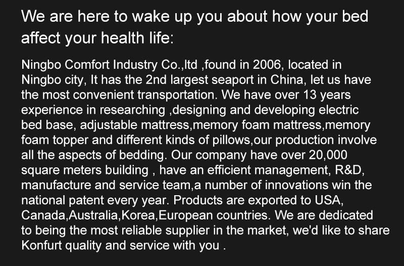 China Supplier Reliable Quality Massage Electric Bed Adjustable Bed
