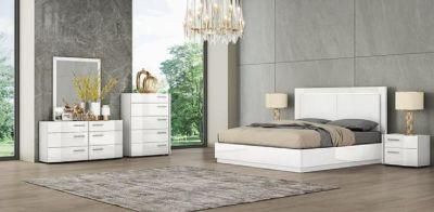Nova Top Sell High Gloss Home Furniture Set King Size Double Bed with Bedroom Four-Piece Set