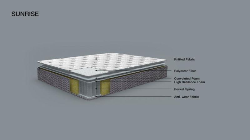 French Bedroom Spring Mattress Manufacturers Luxury Home Memory Foam Single Double Queen King Size Bed Portable Mattress