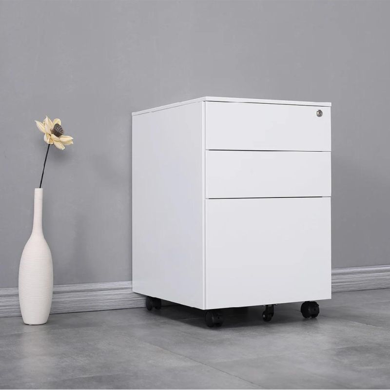 Metal Drawer Steel Mobile Pedestal A4 Filing Cabinet Drawer White Filing Cabinet