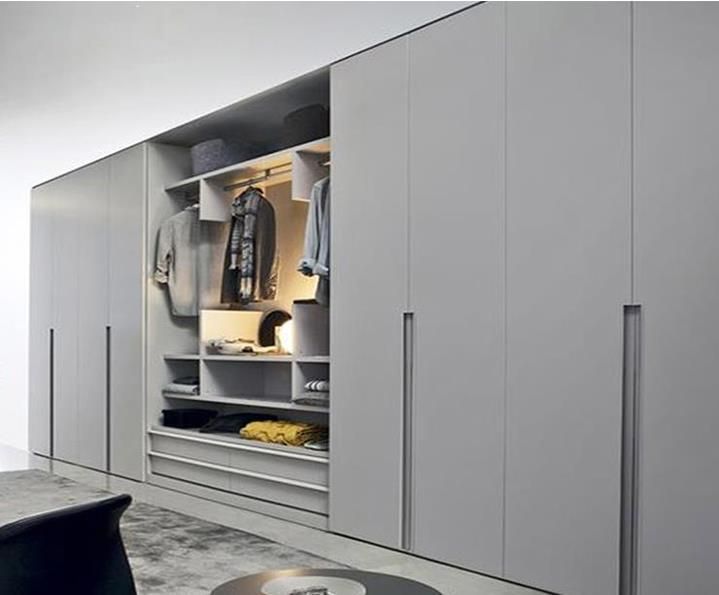 Modern Simple Style Melamine Swing Door Furniture Wooden Bedroom Wardrobes