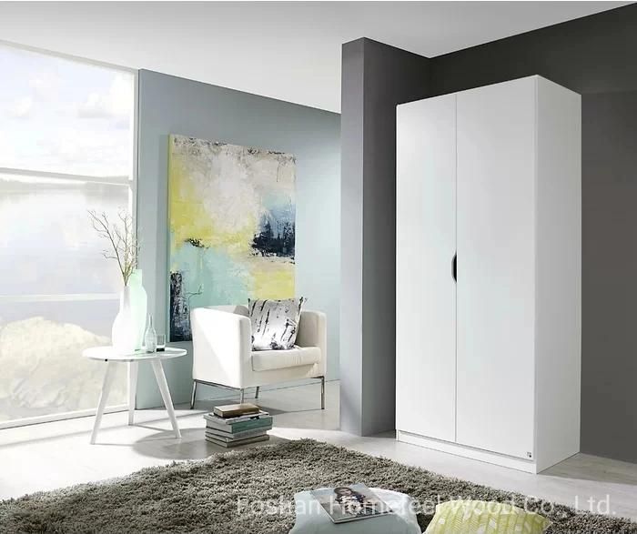 Modern MDF Wooden Bedroom Clothes Storage 2 Door Wardrobe (HF-WB44)