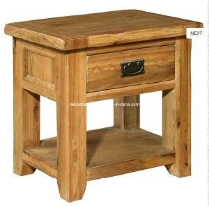 Rustic Reclaimed Oak Small Bedside &amp; Telephone Table