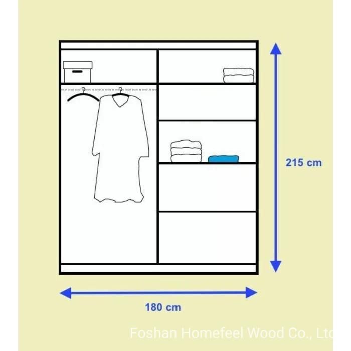 Modern Custom Made Home Products Wooden MDF Bedroom Wardrobes (HF-WB55)