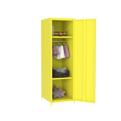 Metal Storage Locker, Single Door Wardrobe, Toys Storage Cabinet