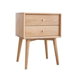 White Oak Two Drawers Bedside Cabinet Nightstand Cabinets