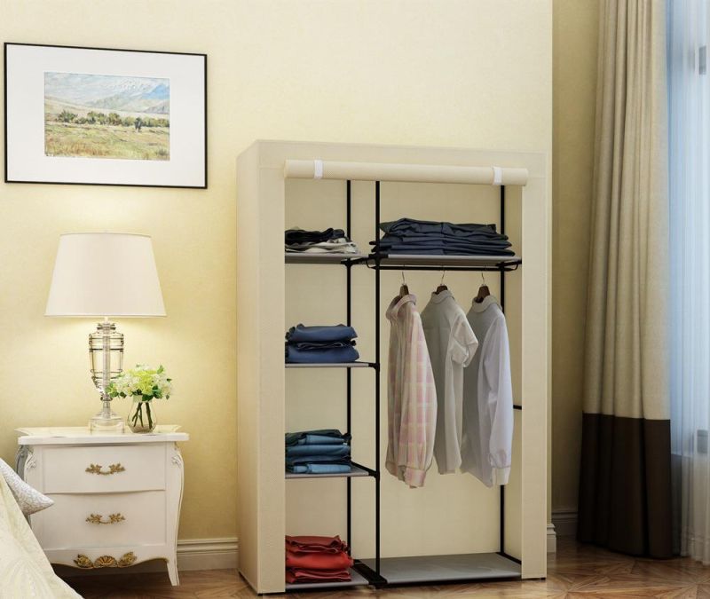 Fashionable Simple Solid Color Non-Woven Fabric Combination Foldable Wardrobe