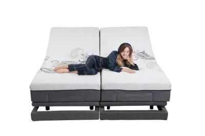 Factory up and Down Bed by Wired or Wireless Handset Electric Adjustable Bed Best Massage Bed Classic Adjustable Base