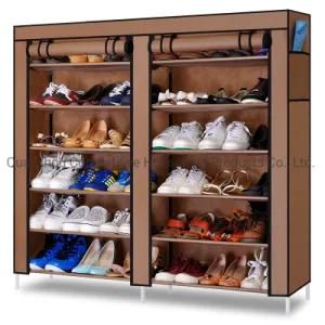 Fabric Shoe Rack Cabinet 10 Tier Foldable Shoes Rack Fabric Shelf for Shops