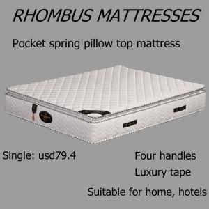 Pillow Top Pocket Spring Hotel Mattress|Hotel Mattress-Rh511