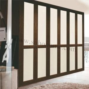 Wooden Closet with Aluminium Sliding Doors (Aegean Sea V3163) B