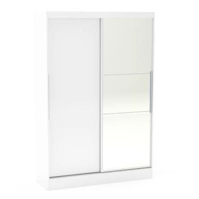 Free Standing MDF Sliding Mirror Door Closet Storage Wardrobe Design Bedroom Furniture