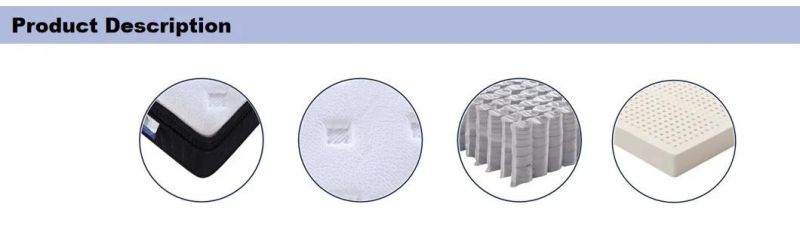 Full Size Home Bedding Products Euro Top Pocket Spring Bed Roll Packing Latex Mattress