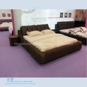 High Quality Soft Fabric Bed of Bedroom Furniture (HW-KF327B)