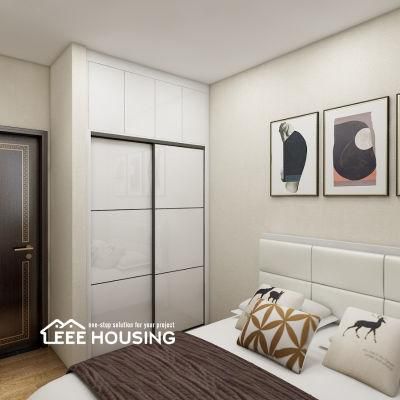 Most Popular 1.5m Double Sliding Door Modern Design Custom Made High Glossy Armoire Wardrobe