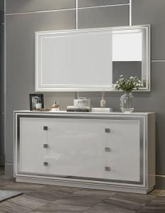 MDF Stainless Steel Dressing Table with Mirror Bedroom Set Dresser Modern Home Furniture