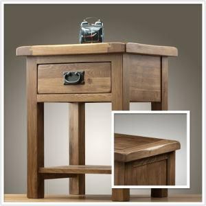 Lamp Table Solid Oak Bedside Table with Drawer (HSRU-001)
