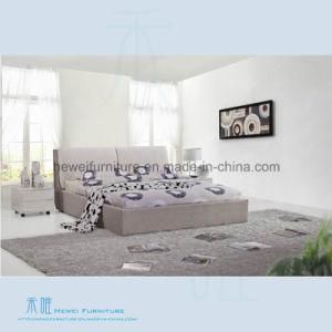 High Quality Soft Fabric Bed of Bedroom Furniture (HW-KF312B)