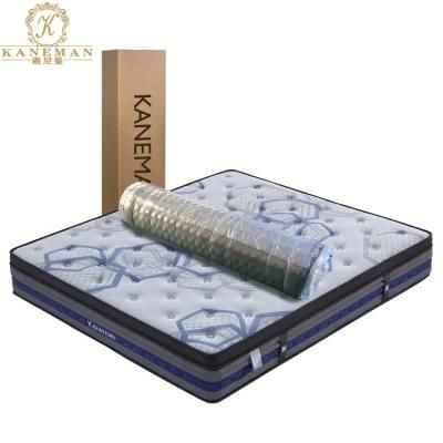 Compressed Roll Packing Cool Gel Memory Pocket Spring Mattress King