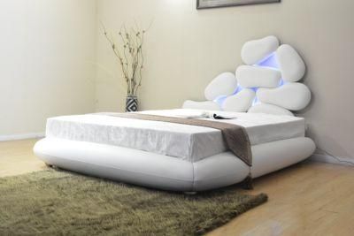 Huayang New Design Modern Home Furniture Luxury Bedroom Furniture Set LED Bed