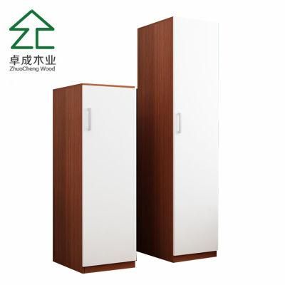 White Color MDF Face Melamine Doors Wardrobe with Handle and Hinge