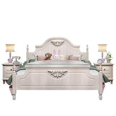 High Quality Korean Style Double Bed Storage Bed