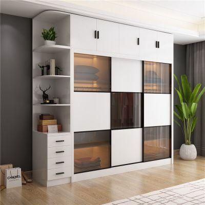 Ltalian Simple Design Sliding Door Combination Wardrobe
