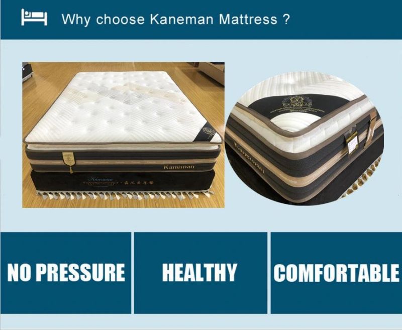 Rest Well Pillow Top Latex Spring Mattress Custom Hotel Mattress in a Box