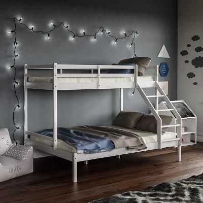 Modern Style Solid Wood Bunk Strudy Double Layers Bed Kids