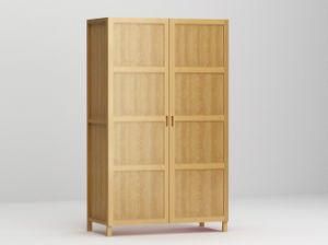 New Design Solid Wood 2 Doors Wardrobe